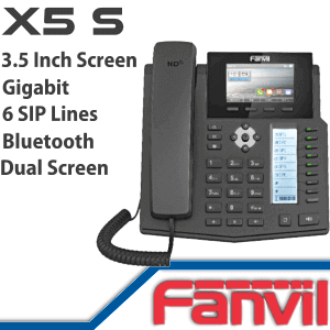 Fanvil X5U 6 line Executive Gigabit Color Display Phone,40 DSS Keys
